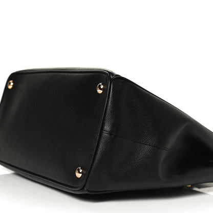 Prada Saffiano Medium Galleria Double Zip Tote Black 10 of 14