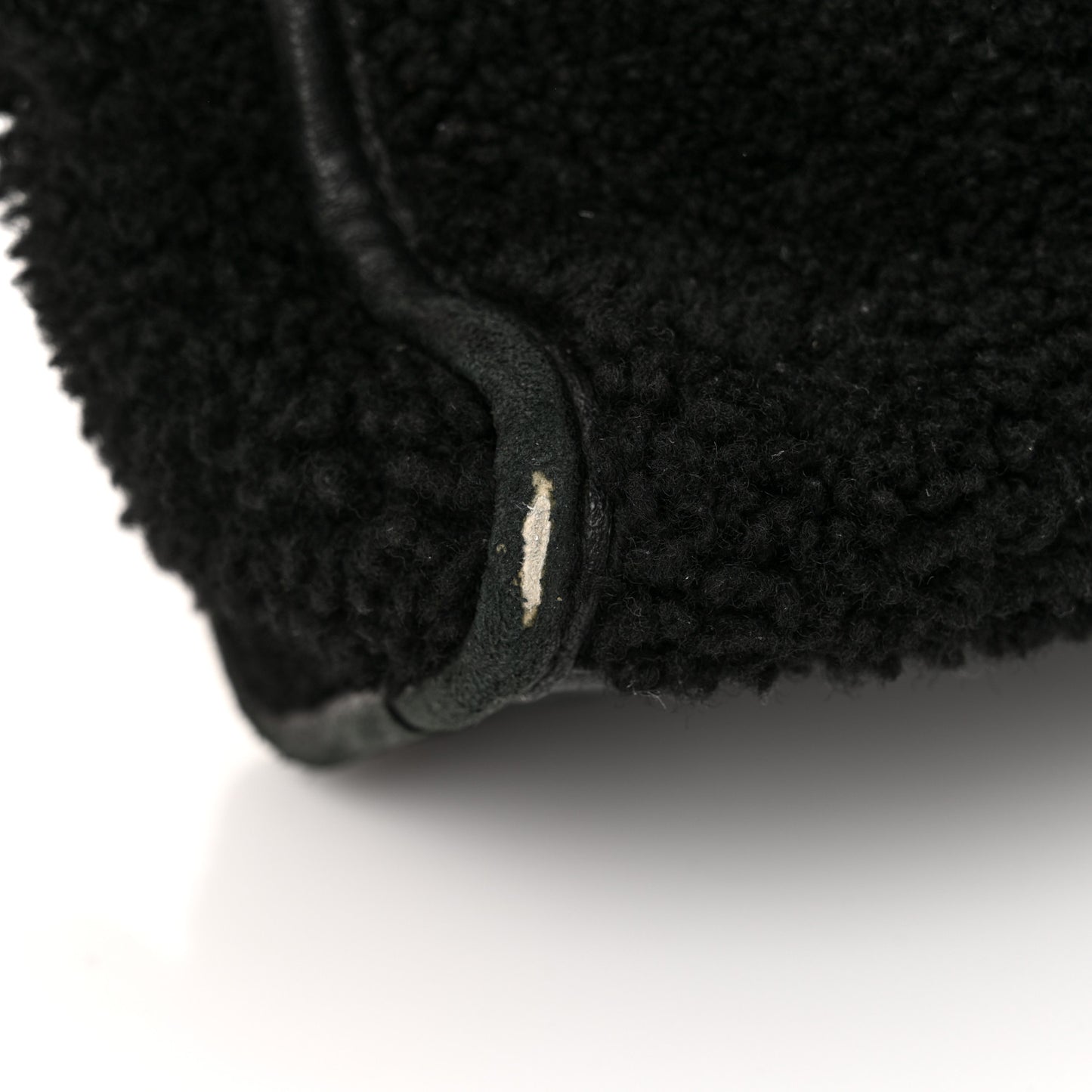 Shearling Gold Metallic Edge Hardware Mini City Black