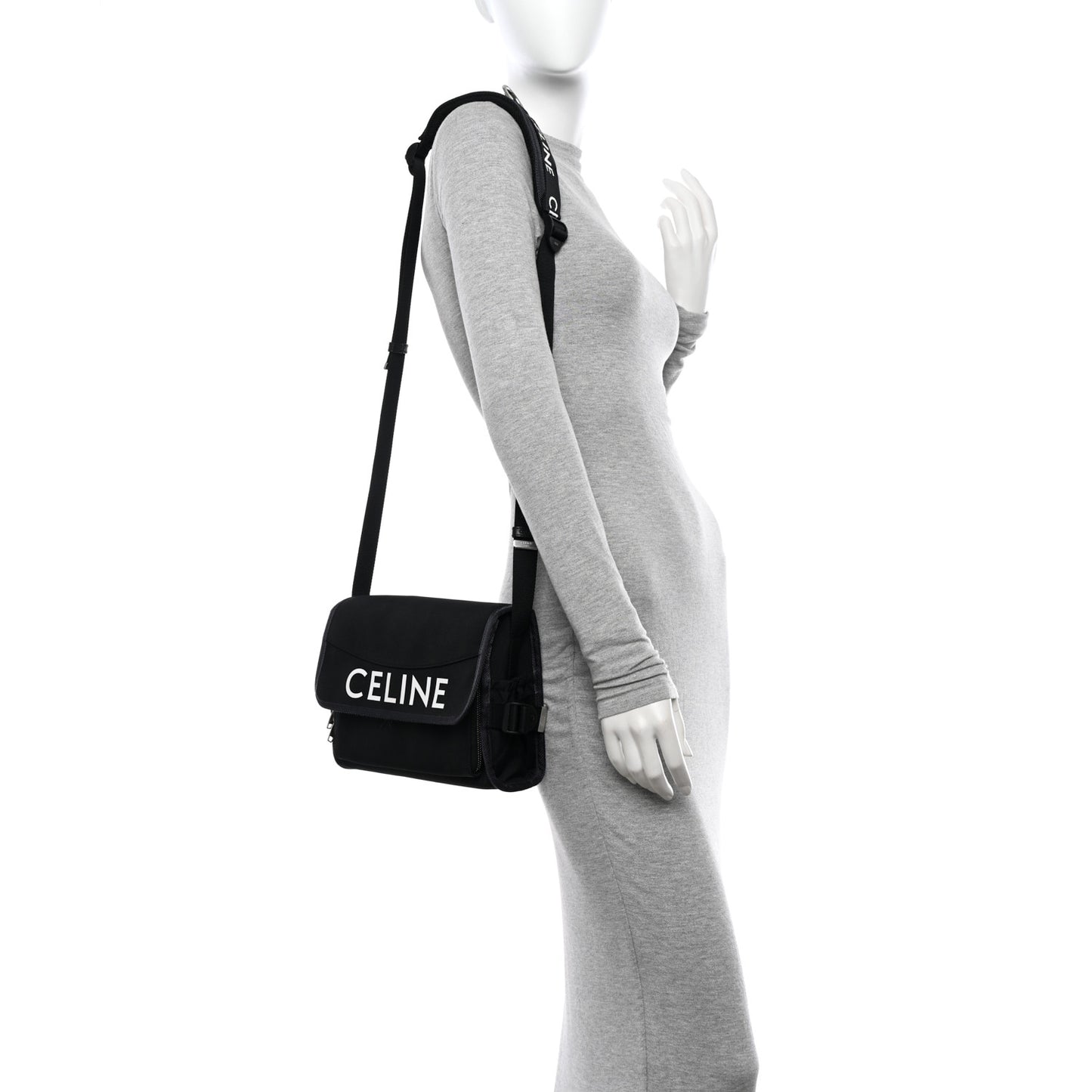 Canvas Small Trekking Messenger Bag Black