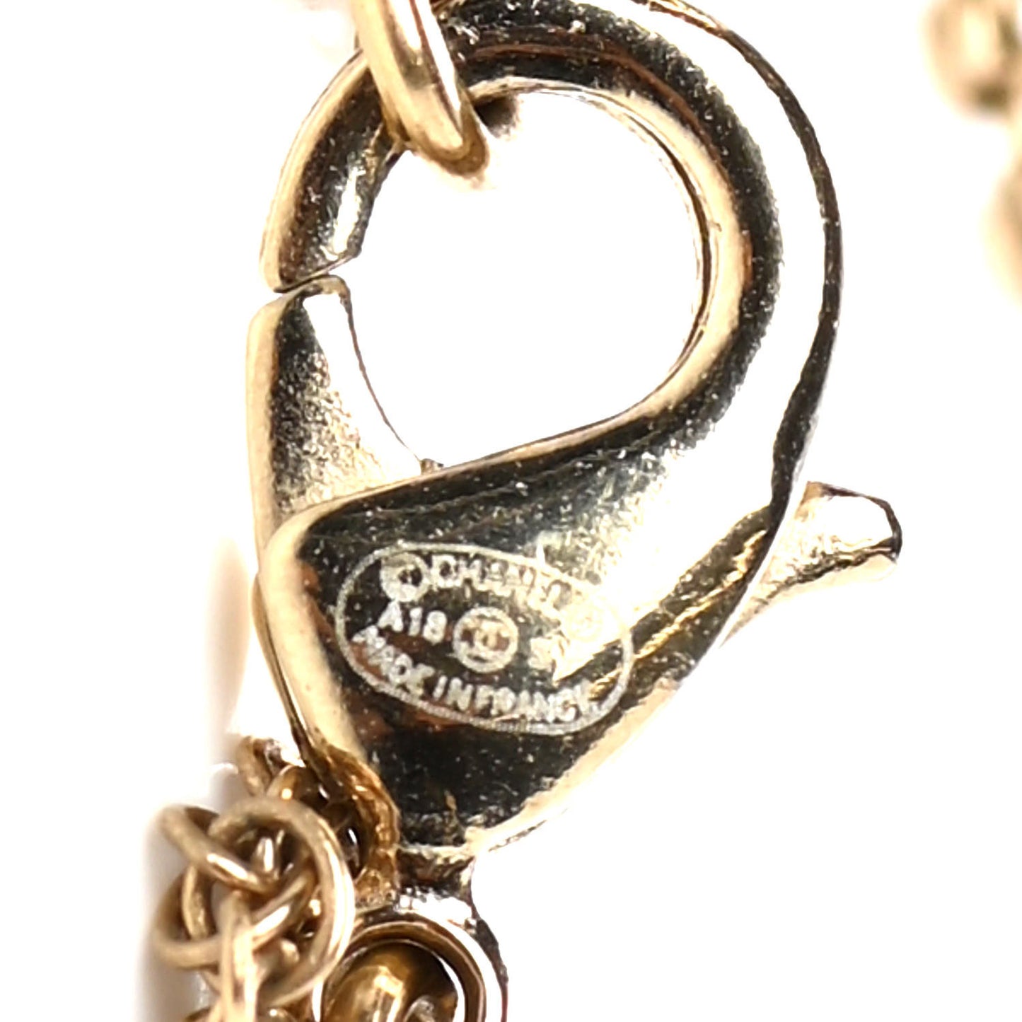 Pearl CC Round Necklace Gold