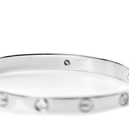 Cartier 18K White Gold 6 Diamond LOVE Bracelet 16 4 of 6