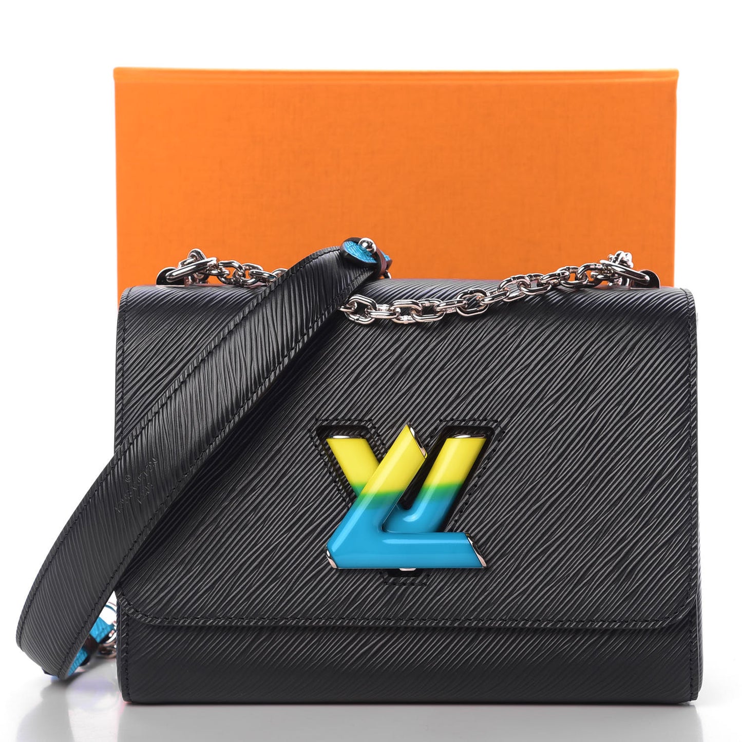 Epi Limited Edition Twist Shoulder Bag MM Black
