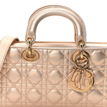 Christian Dior Metallic Lambskin Cannage Medium Lady D-Joy Pink 8 of 10