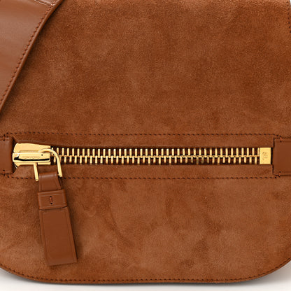 Tom Ford Suede Jennifer Saddle Bag Tobacco 7 of 9