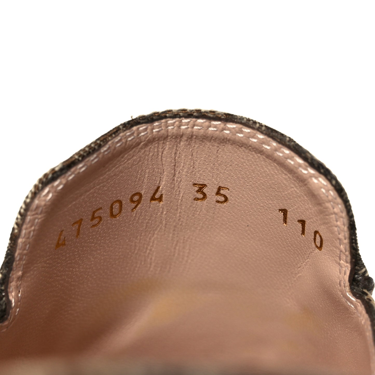 Monogram Jumbo GG Malaga Kid Womens Princetown Slippers 35 Camel Ebony New Acero Beige