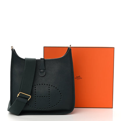Hermes Taurillon Clemence Evelyne III PM Vert Cypress 11 of 11