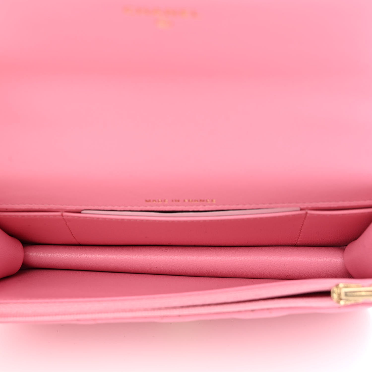 Chanel Lambskin Quilted Flap Phone Holder With Chain Pink 5 of 12