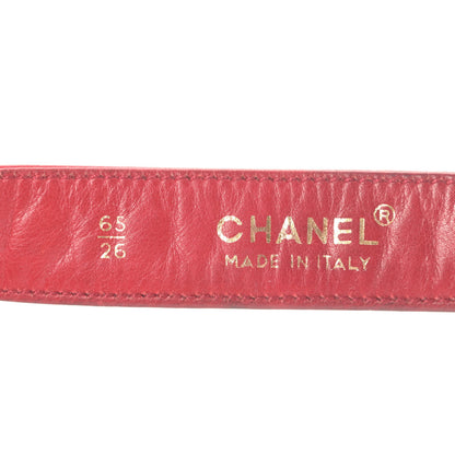 Chanel Lambskin Quilted Flap Waist Belt Bag 65 26 Red 5 of 8