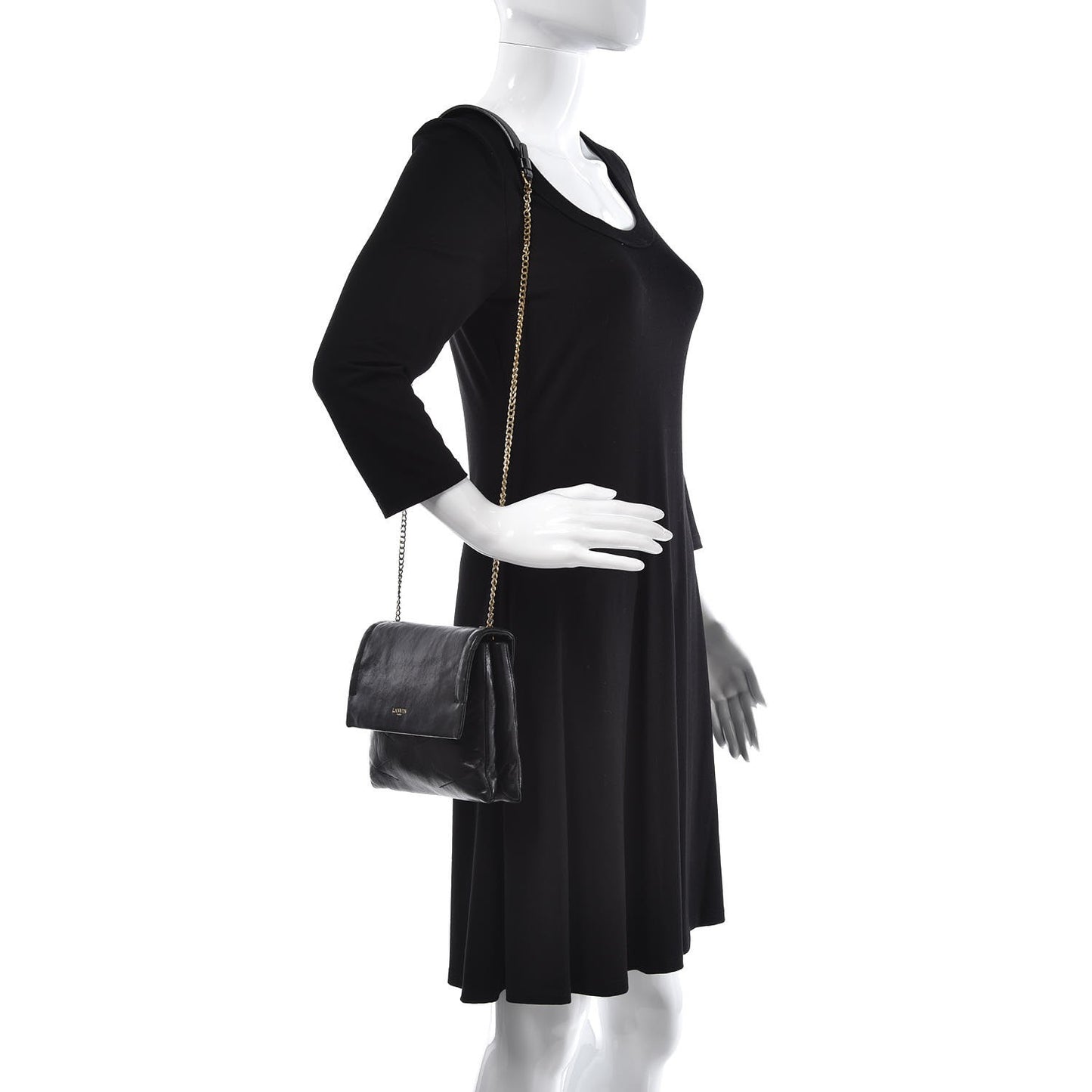 Lambskin Quilted Mini Sugar Flap Shoulder Bag Black