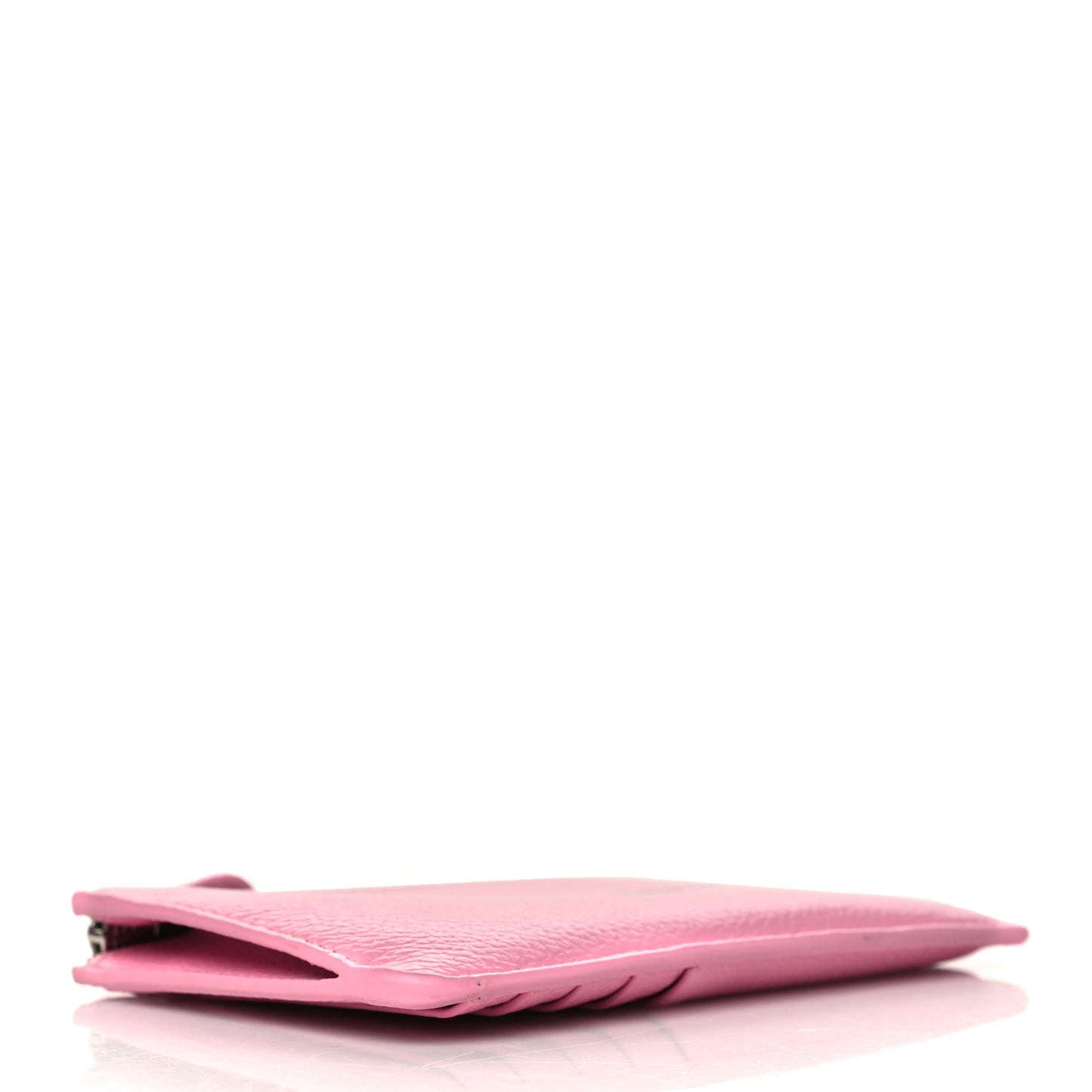 Grained Calfskin Logo Large Cash Long Coin Card Holder Rose Black