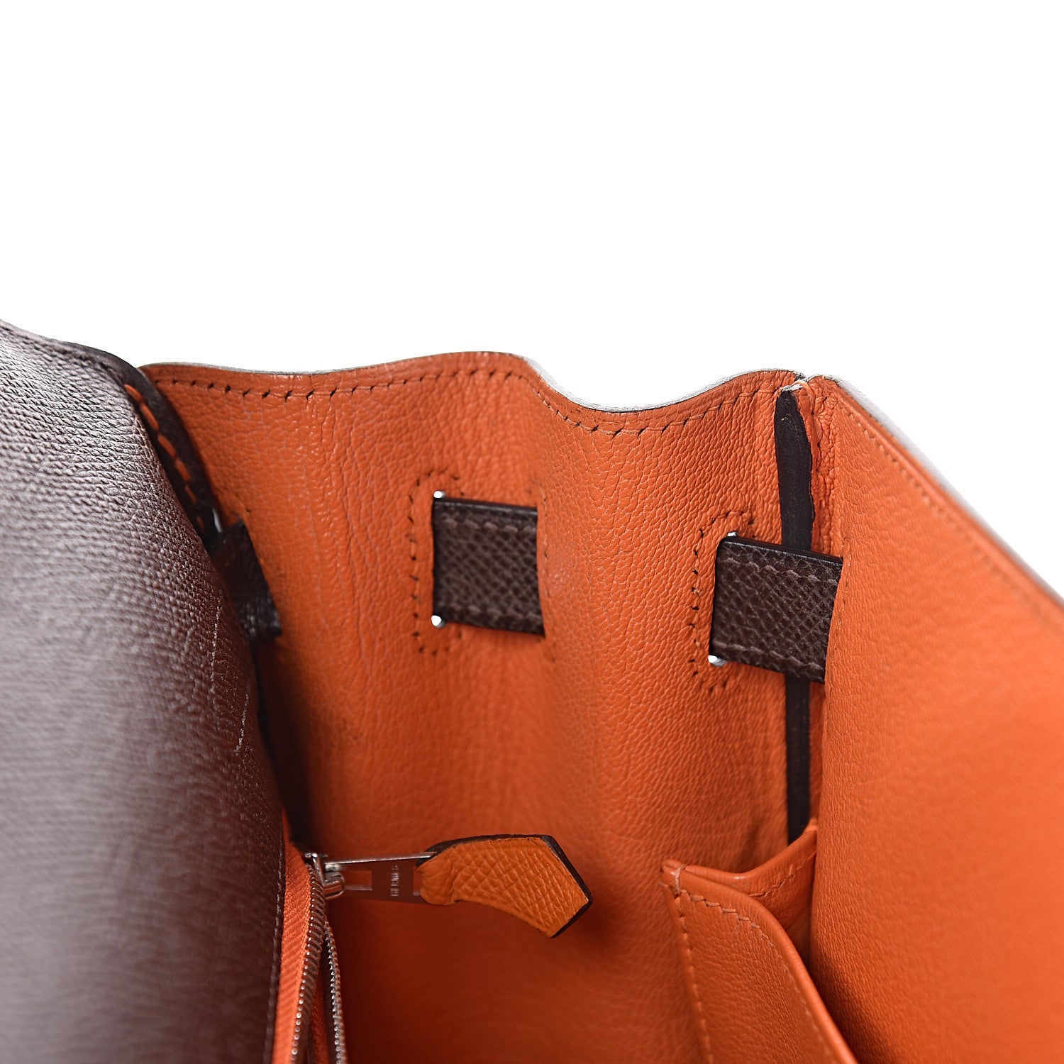 Hermes Epsom Kelly Retourne 32 Chocolate Orange 14 of 46