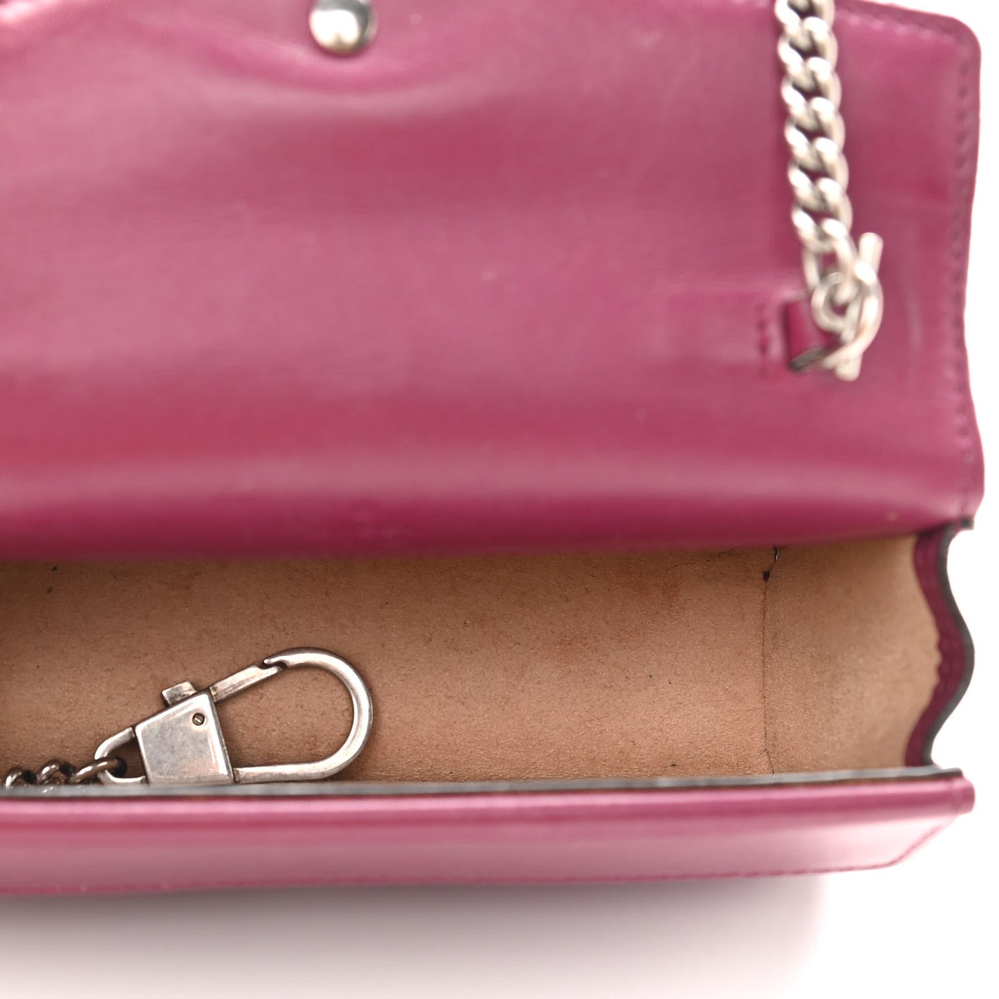 Velvet Super Mini Dionysus Shoulder Bag Fuchsia Violet Cyclamen