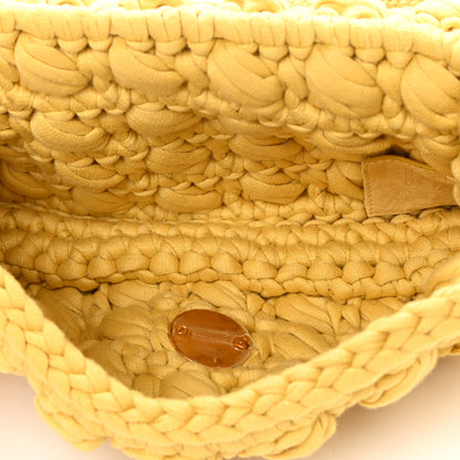 Bottega Veneta Jersey Crochet Shoulder Bag Buttercup Gold 5 of 9
