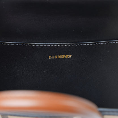 Burberry Calfskin Vintage Check Triple Stud Mini Belt Bag Archive Beige 5 of 9