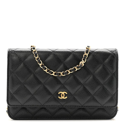 Chanel Caviar Quilted Wallet On Chain WOC Black 1 of 13