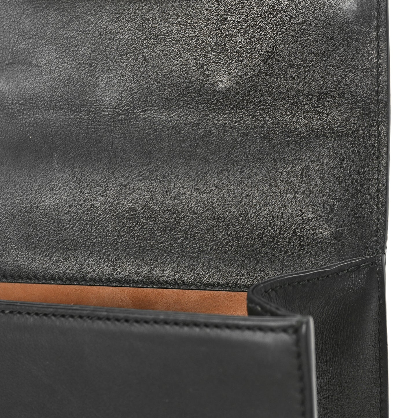 Calfskin Studded Small Padlock Shoulder Bag Black