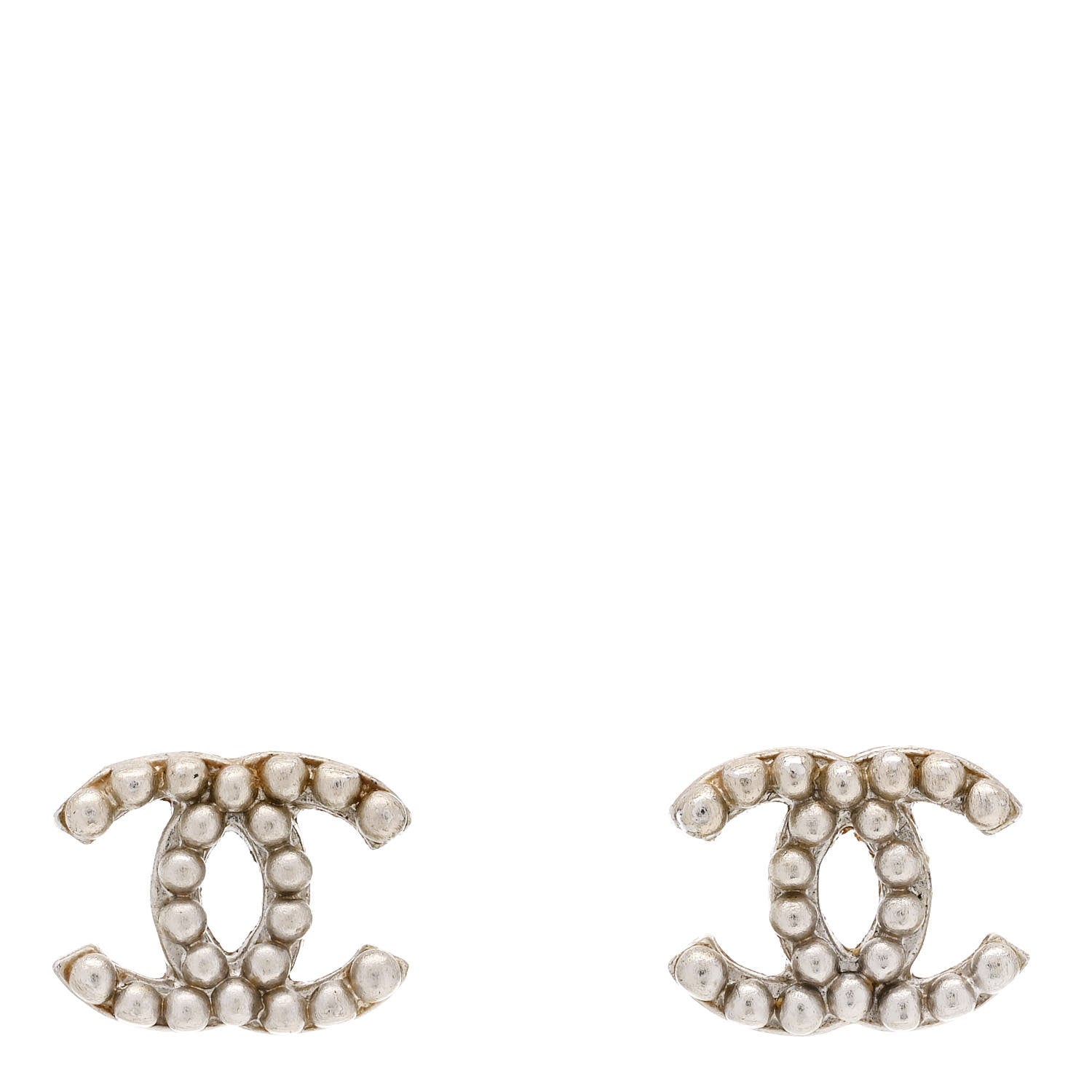 Chanel Metal CC Earrings Silver 1 of 4