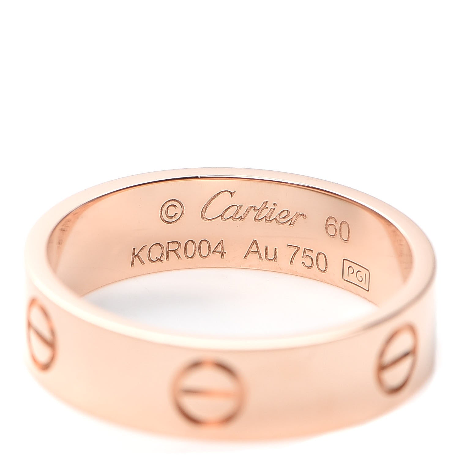 Cartier 18K Pink Gold 5.5mm LOVE Ring 60 9 4 of 4