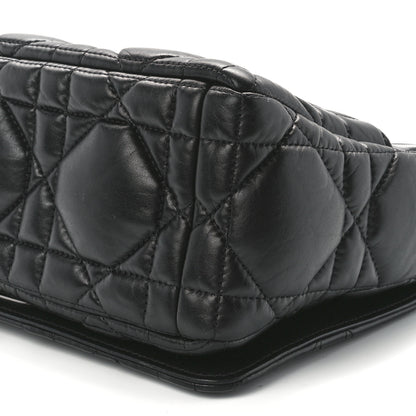 Christian Dior Lambskin Macrocannage Medium Caro Bag Black 10 of 10