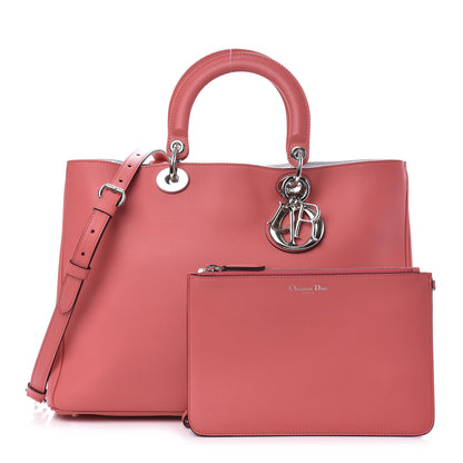 Christian Dior Smooth Calfskin Large Diorissimo Tote Light Coral 1 of 10