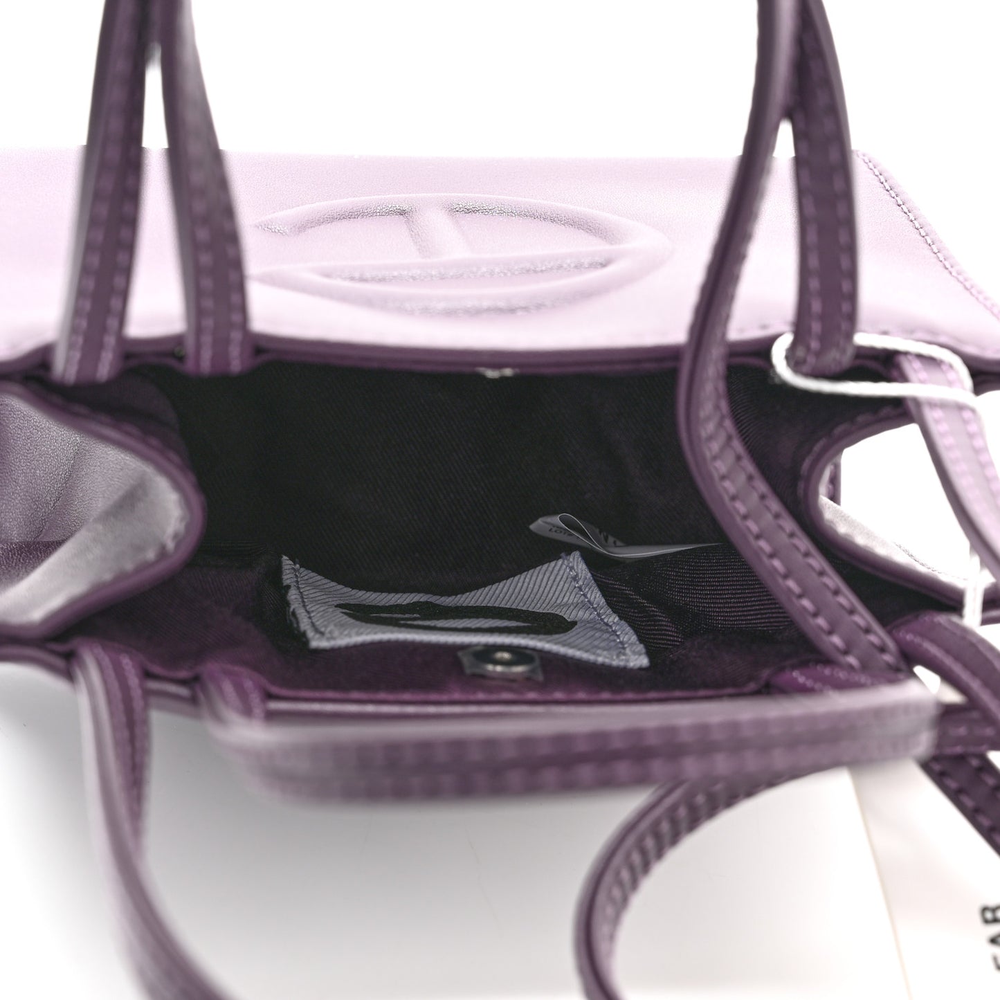 Vegan Leather Small Shopping Bag Eggplant