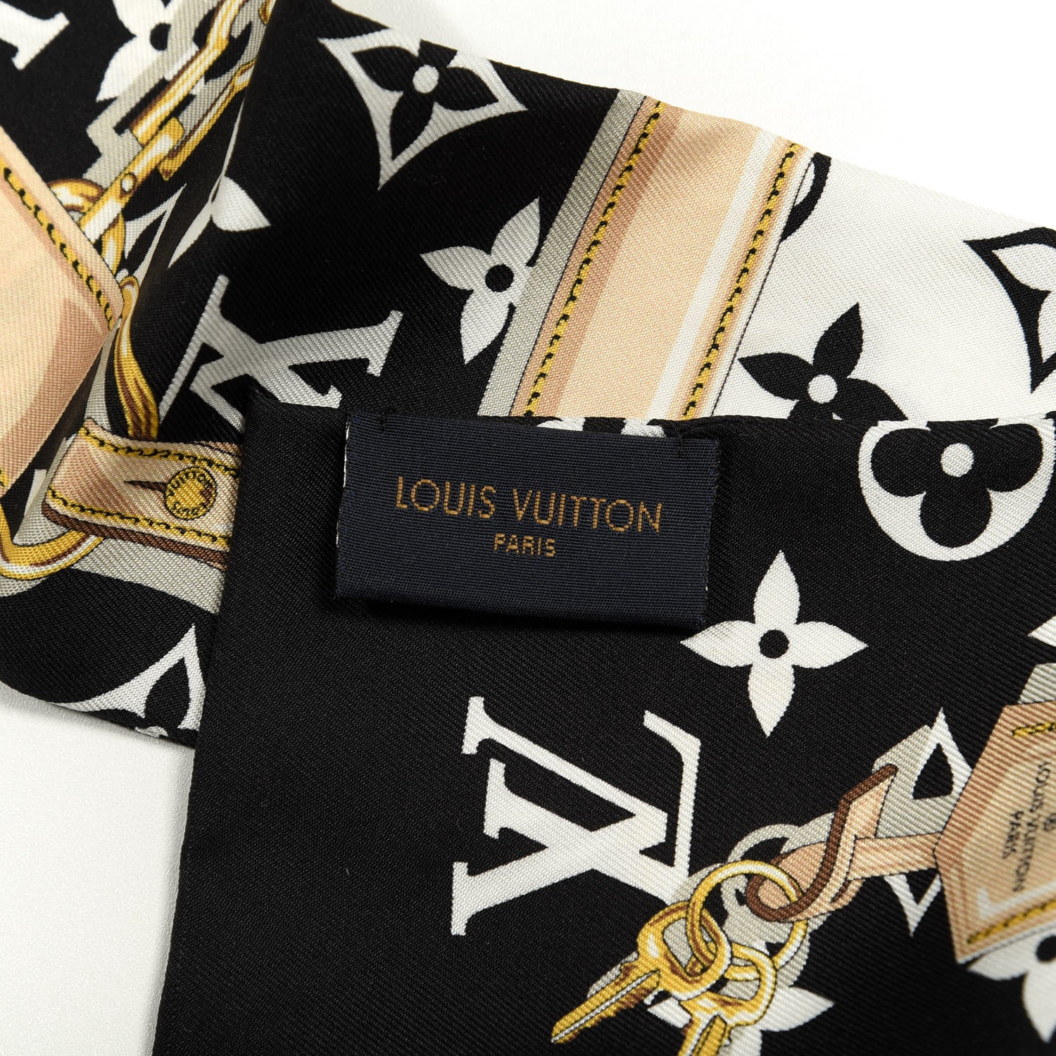 Louis Vuitton Silk Monogram Confidential Bandeau Black 3 of 6