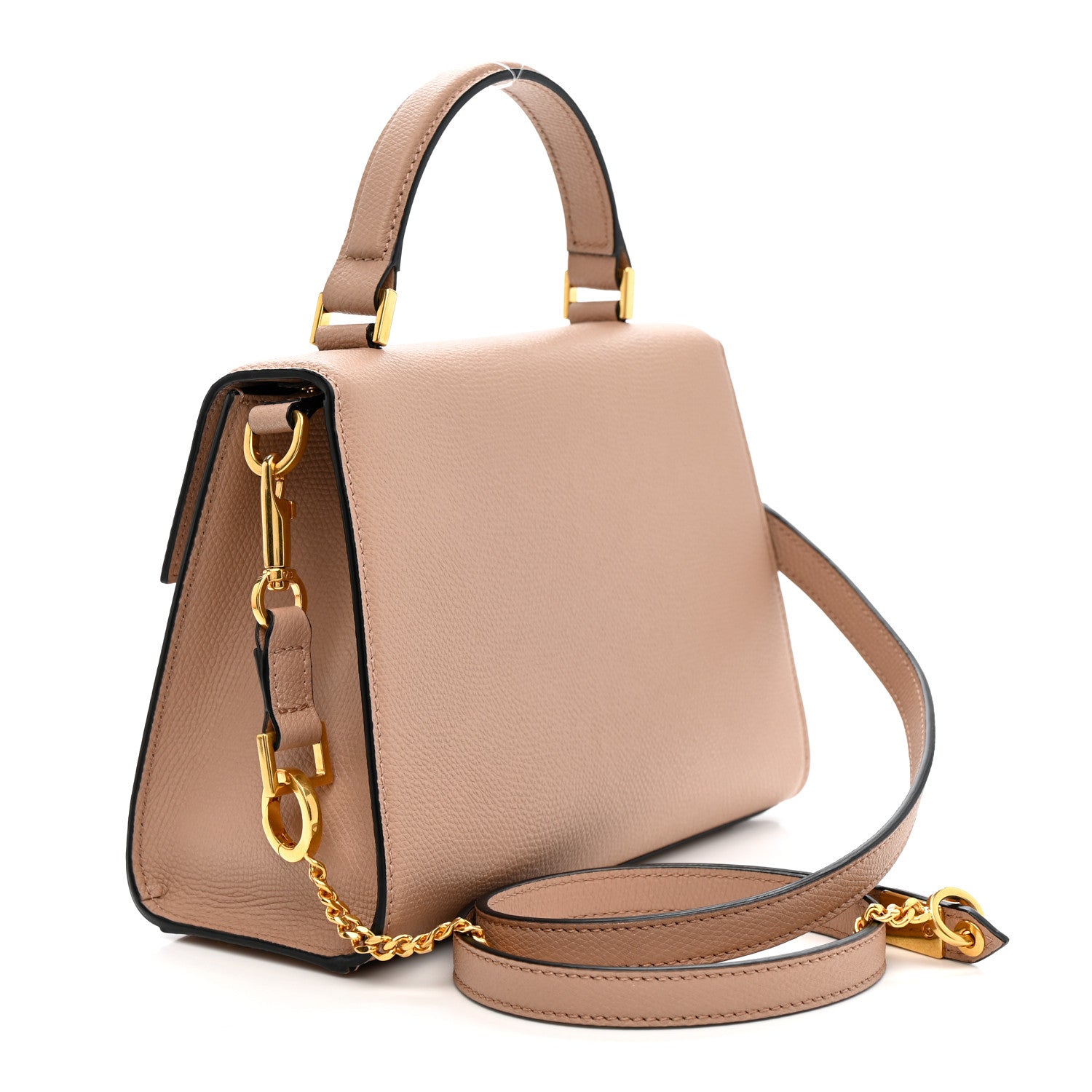 Valentino Garavani Grainy Calfskin Small VSling Top Handle Bag Poudre 3 of 9