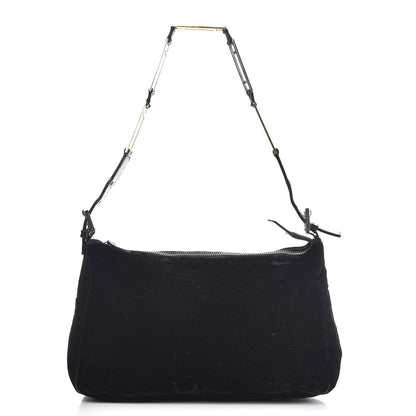 Fendi Velvet Shoulder Bag Black 1 of 10