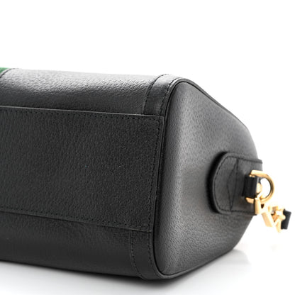 Gucci Textured Dollar Calfskin Web Medium Ophidia Boston Black 10 of 11