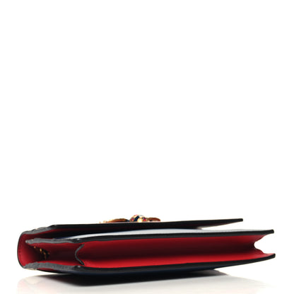 Gucci Calfskin Queen Margaret Chain Wallet Blue Agata Hibiscus Red Mystic White 4 of 11