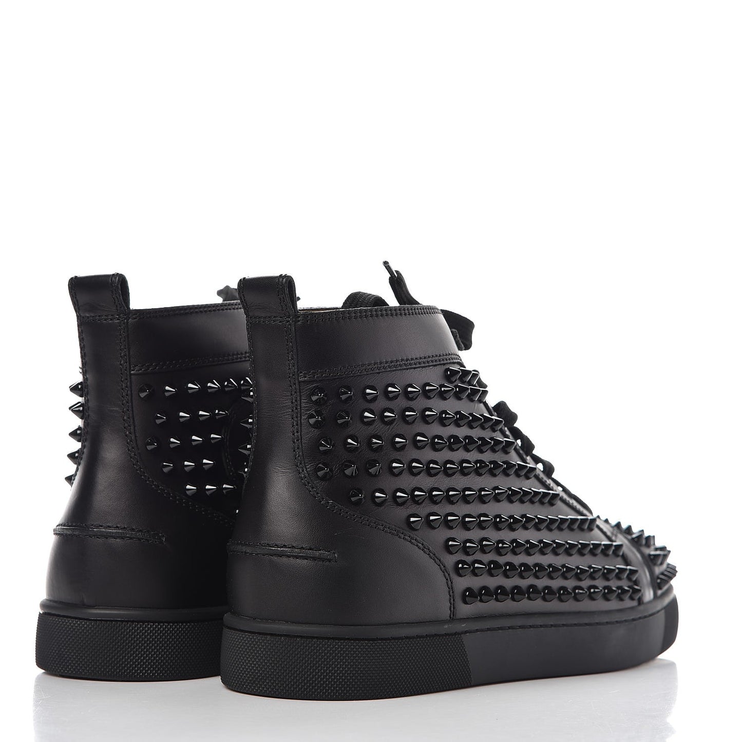 Mens Calfskin Louis Spikes Flat Sneakers 41.5 Black