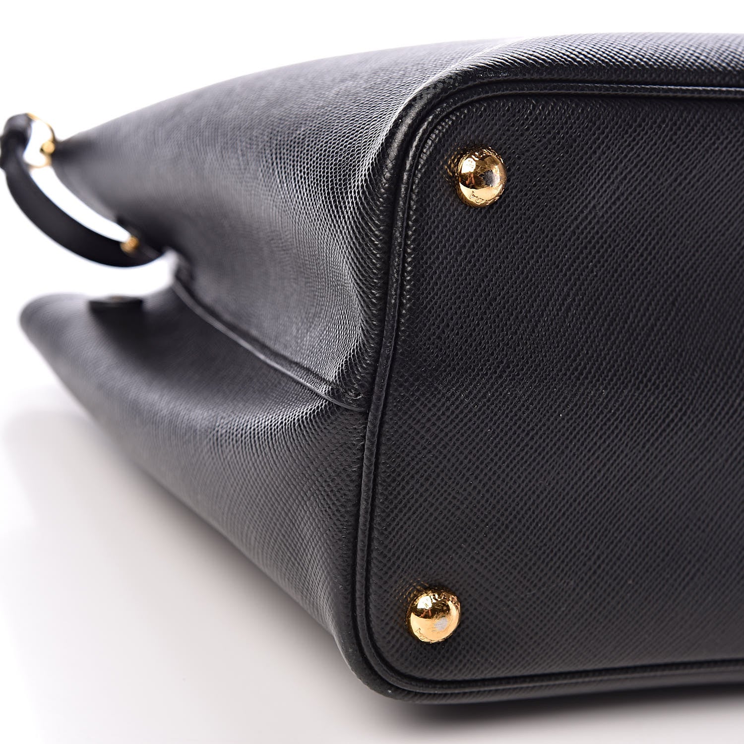 Prada Saffiano Cuir Medium Double Bag Black Fuoco 15 of 18