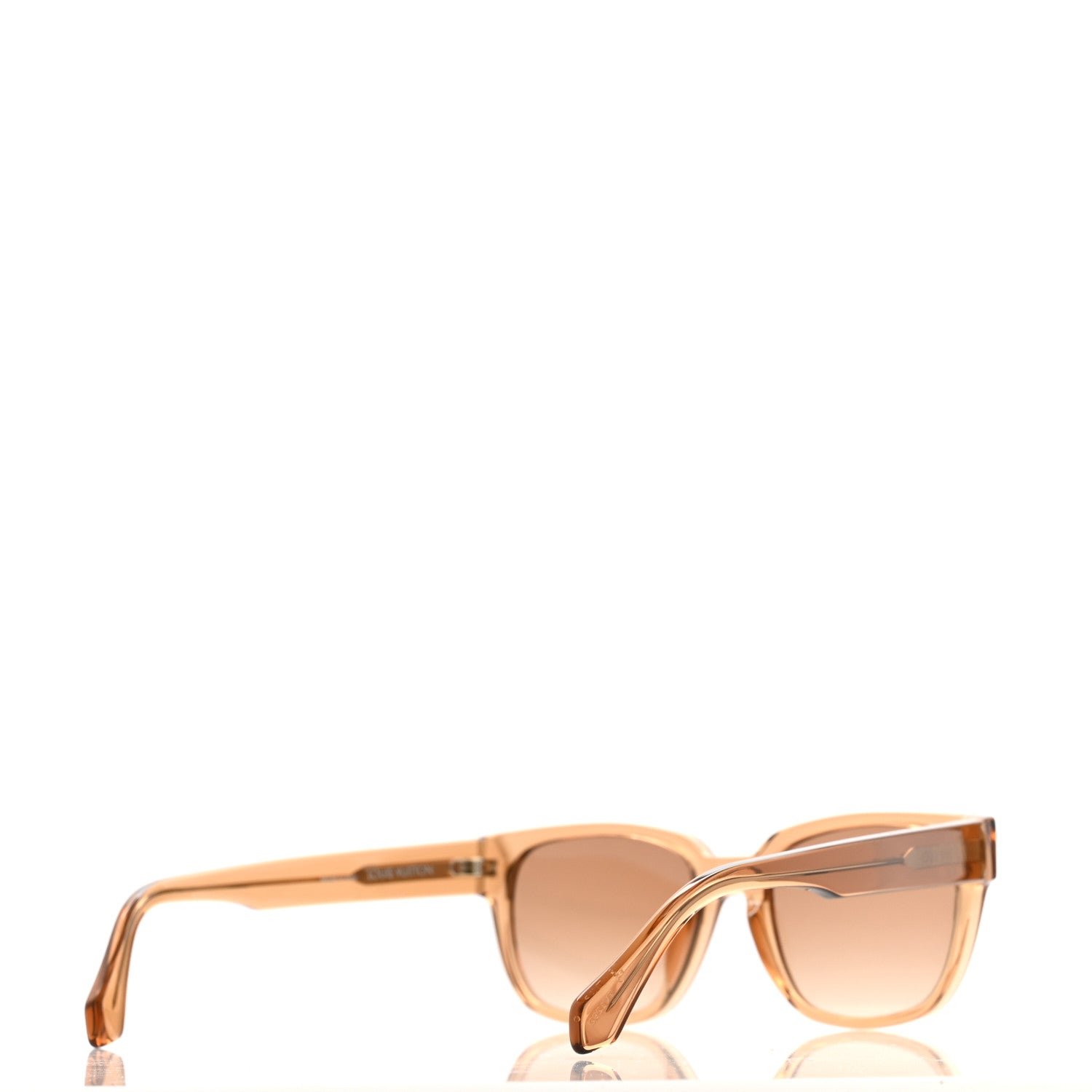 Louis Vuitton Acetate Square LV Street Sunglasses Z1704E Transparent Brown 4 of 8