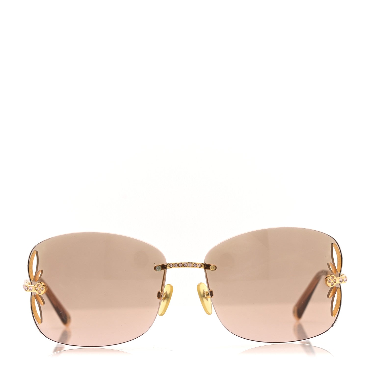 ルイヴィトン Z0543U サングラス ブラウン/ゴールド  LOUIS VUITTON リリーストラス 62□15 140 Louis Vuitton Lily Sunglasses Z0543U Brown Glitter 1841305