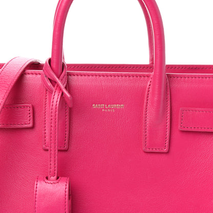 Saint Laurent Calfskin Nano Sac De Jour Lipstick Fuchsia 9 of 11