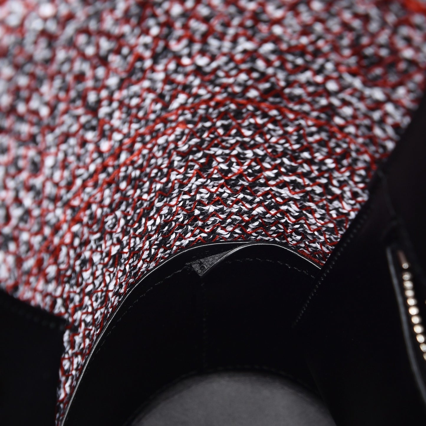 Veau Woven Shopper Tote Red