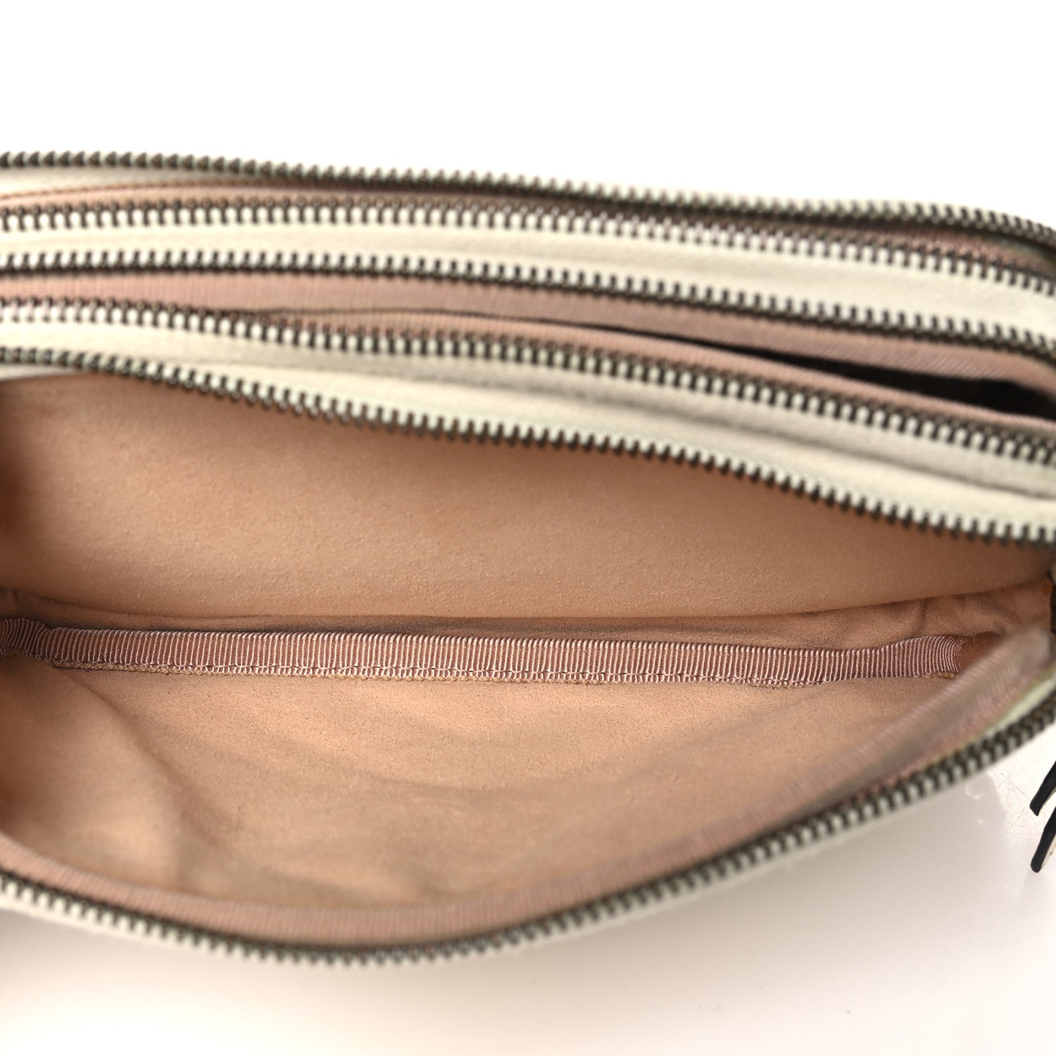 Gucci Calfskin Matelasse Mini GG Marmont Chain Crossbody Bag Mystic White 5 of 14