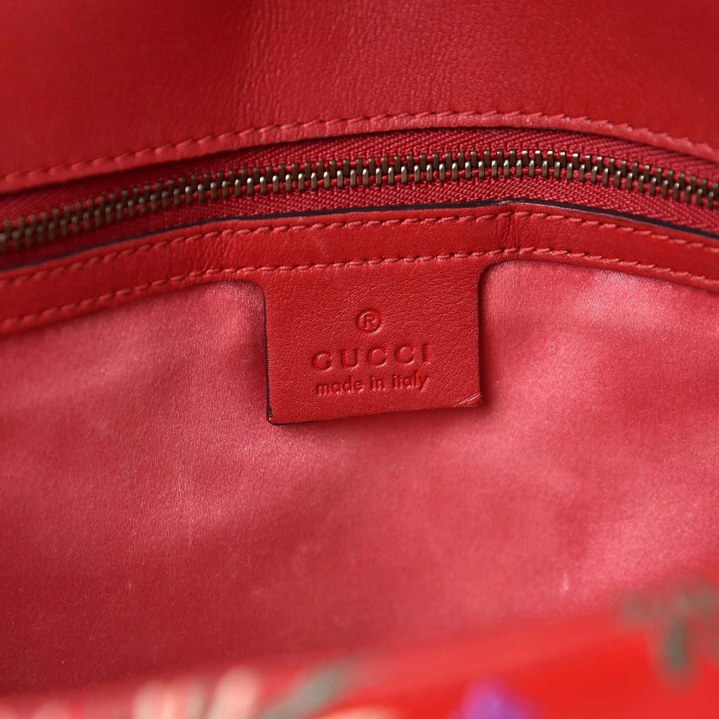 Jacquard Matelasse Floral Medium GG Marmont Shoulder Bag Red