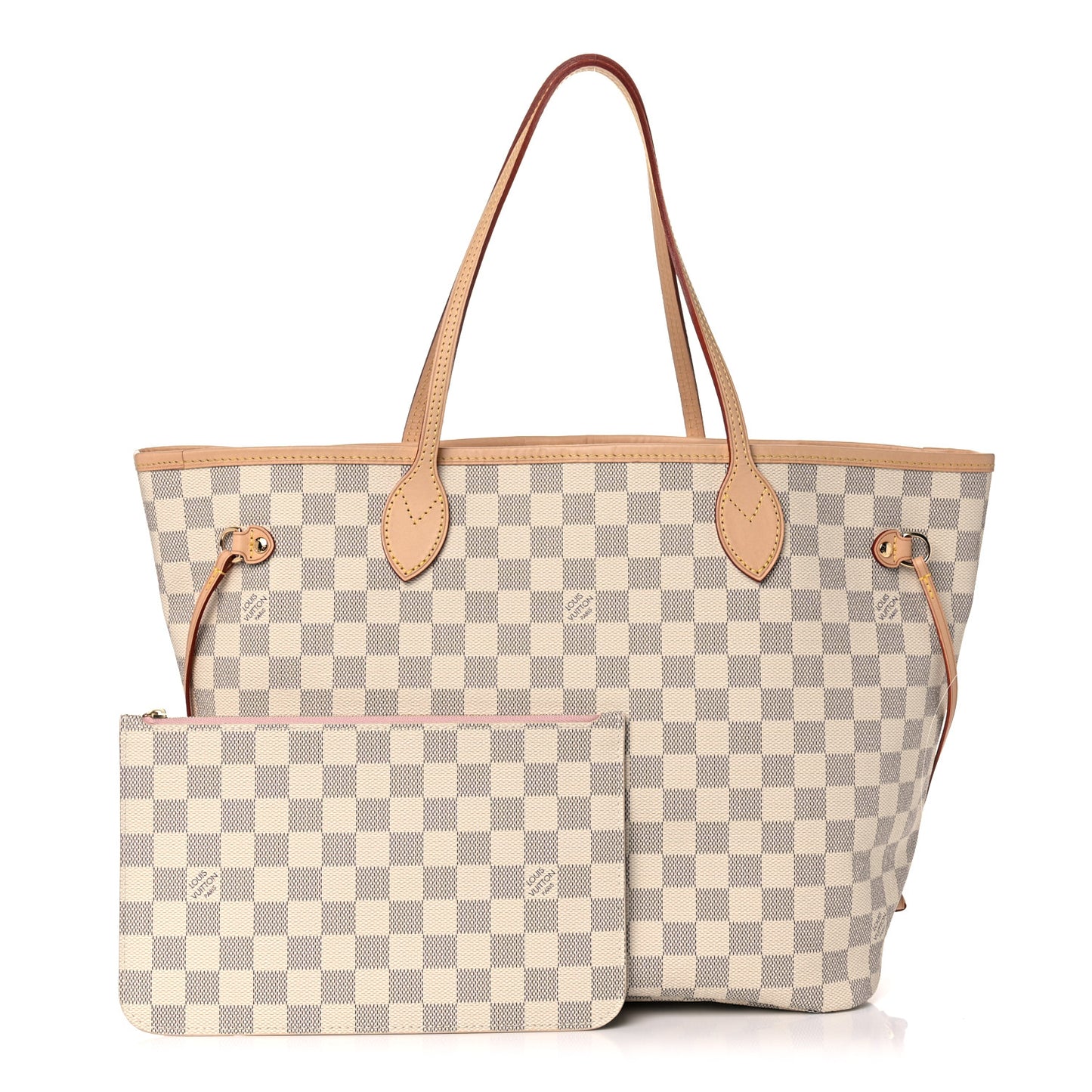 Damier Azur Neo Neverfull MM Rose Ballerine