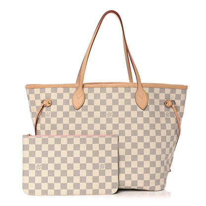 Louis Vuitton Damier Azur Neo Neverfull MM Rose Ballerine 1 of 9
