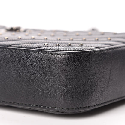 Chanel Sheepskin Chevron Quilted Studded Reissue Small Clutch With Chain Black 11 of 13