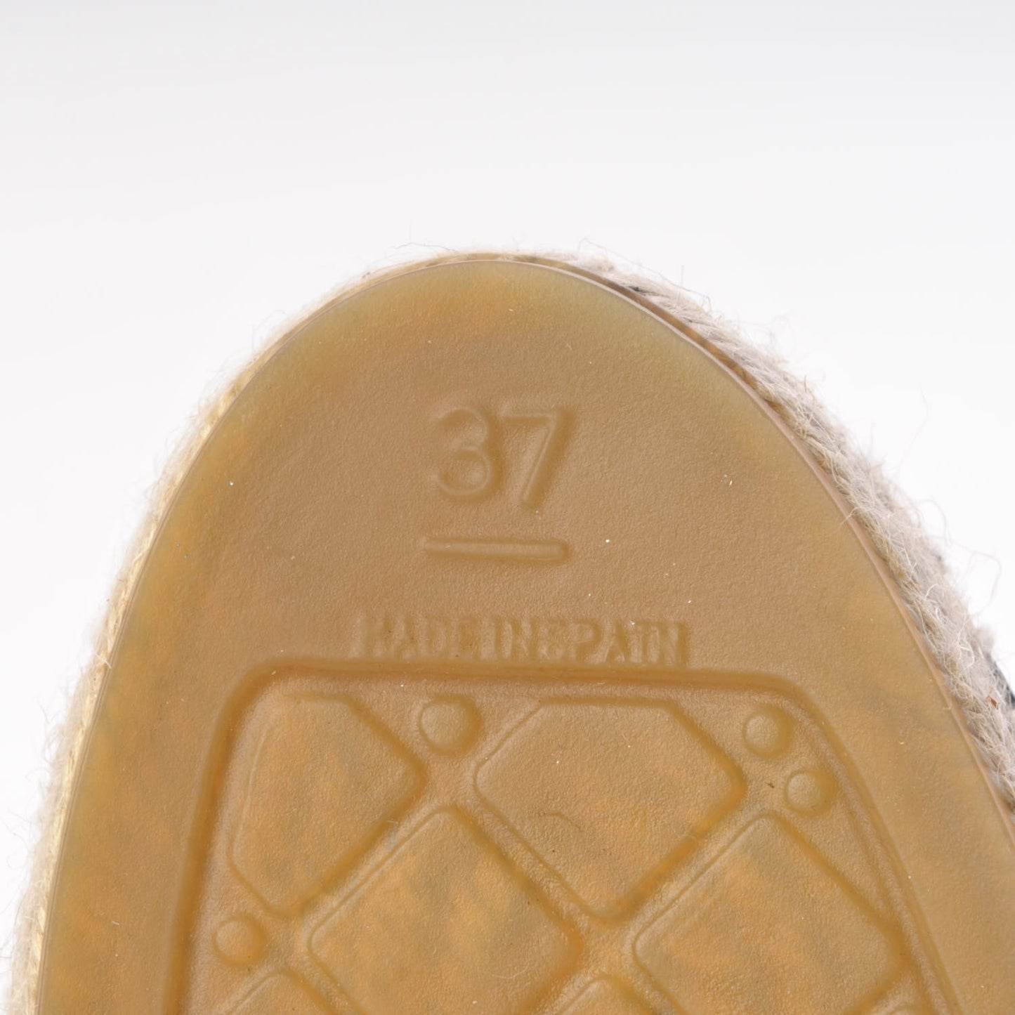 Iridescent Goatskin Patent CC Espadrille Mules 37 Black