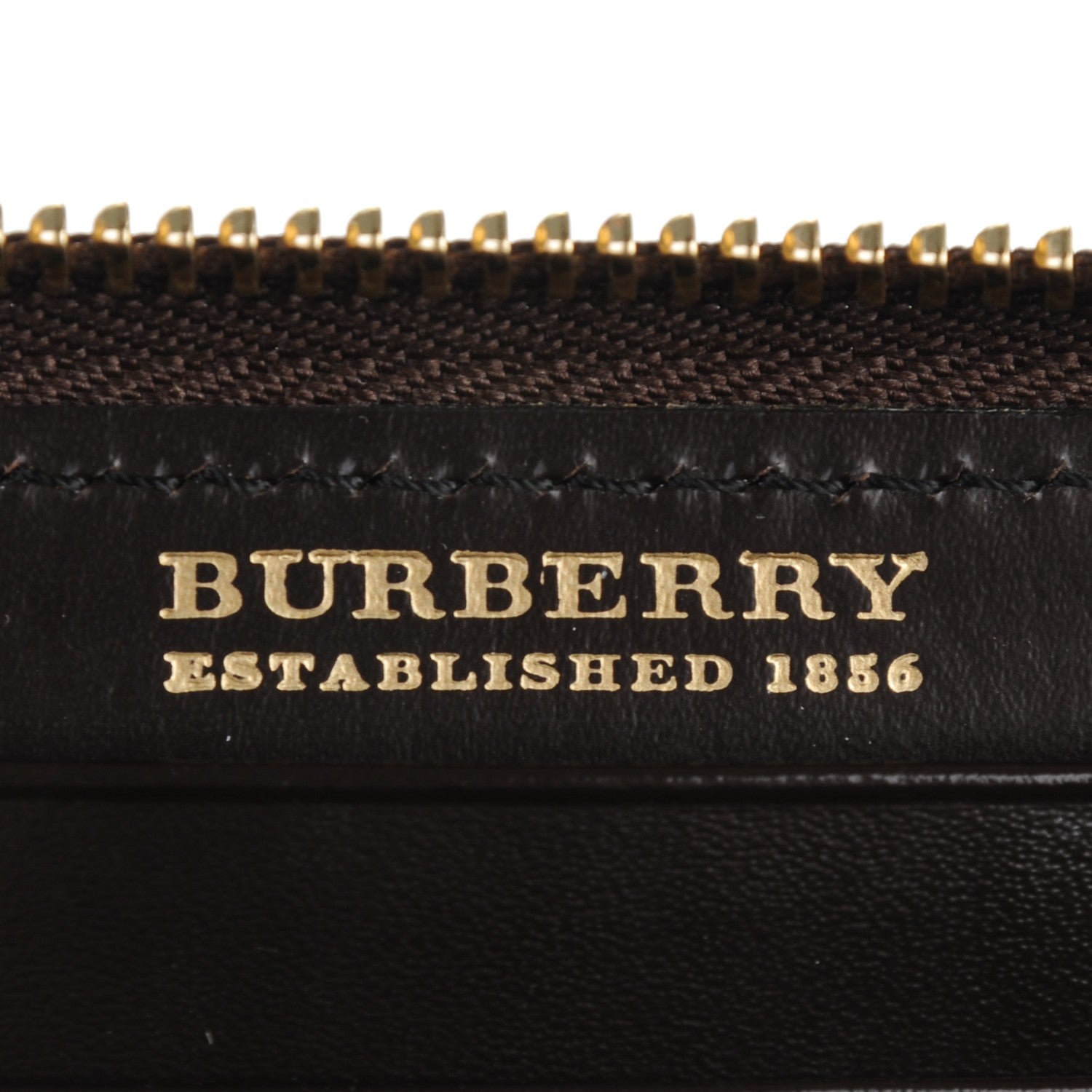 Burberry Haymarket Check Ziggy Zip Around Wallet Chocolate 6 of 8