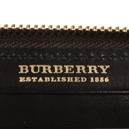 Burberry Haymarket Check Ziggy Zip Around Wallet Chocolate 6 of 8