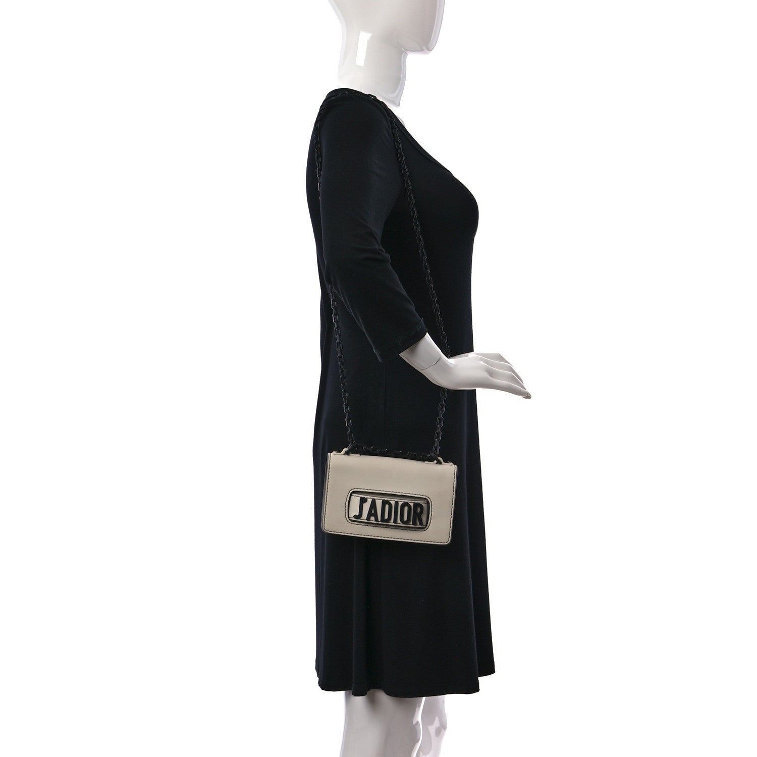 Christian Dior Smooth Calfskin Mini J'Adior Chain Flap Bag Off White 2 of 10