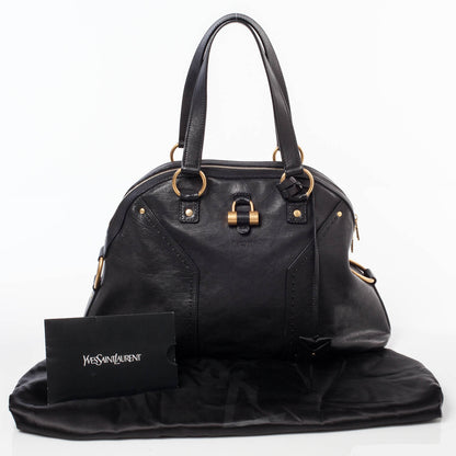 Saint Laurent Leather Large Muse Black 10 of 10
