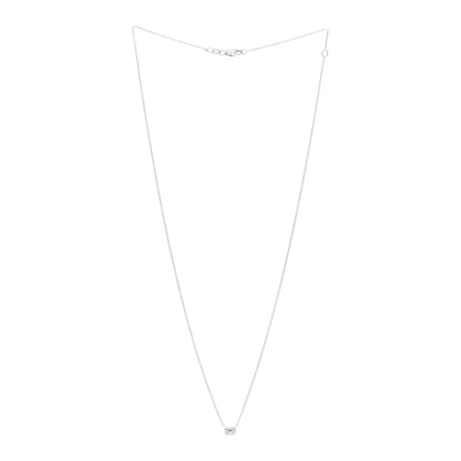 Roberto Coin 18K White Gold Diamond .17ct Emerald Cut Diamonds By The Inch Necklace 3 of 4