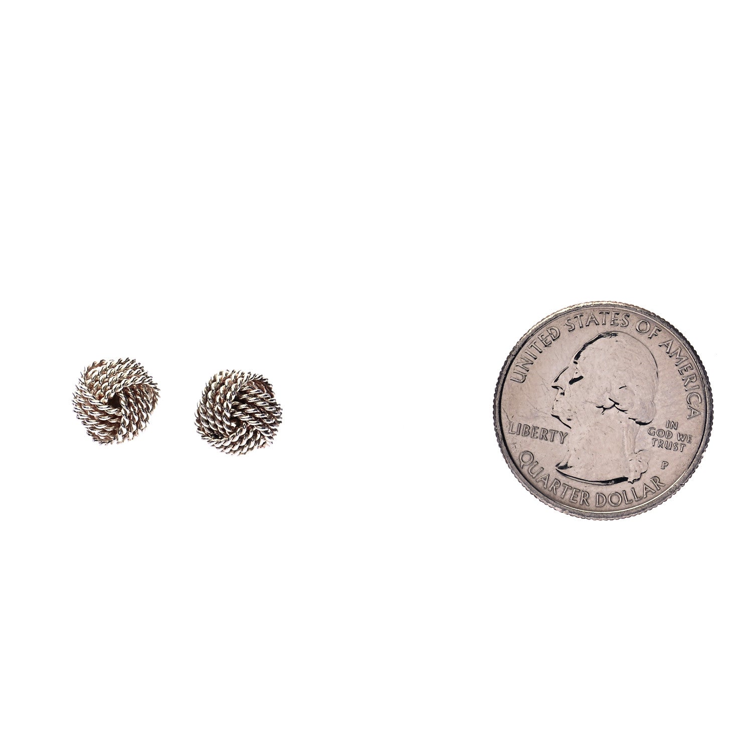 Tiffany Sterling Silver Twist Knot Earrings 2 of 5