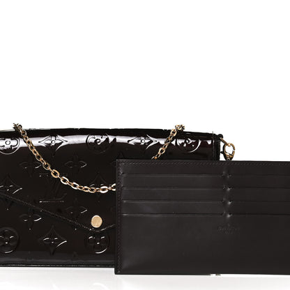 Louis Vuitton Vernis Pochette Felicie Chain Wallet Amarante 7 of 12