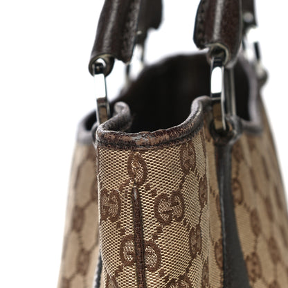 Gucci Monogram Signature Tote Dark Brown 39 of 41